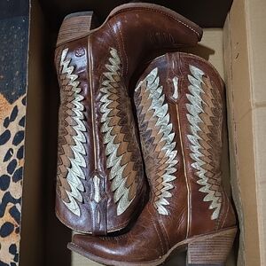 Brown and Silver Western Boots